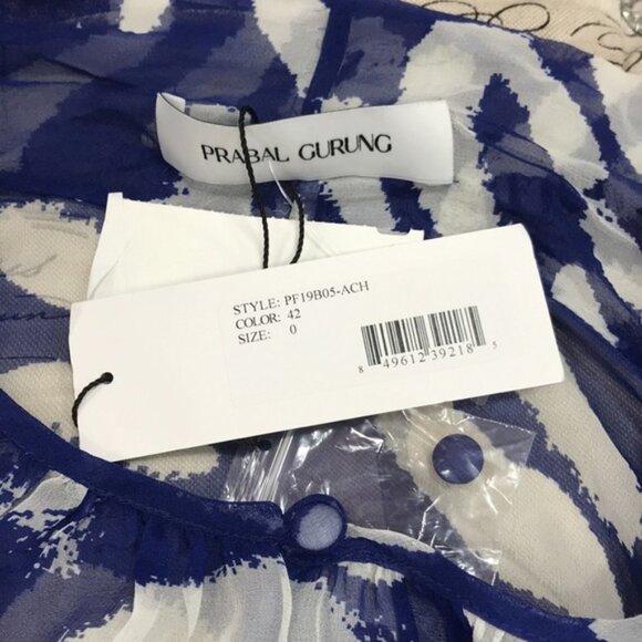 Prabal Gurung Ruffled-Cuffs Silk Blouse - Picture 13 of 13